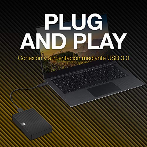 Seagate Expansion, 4 TB, Disco Duro Externo, HDD, USB 3.0 para PC, ordenador portátil y Mac, 2 años de servicios Rescue (STKM4000400)