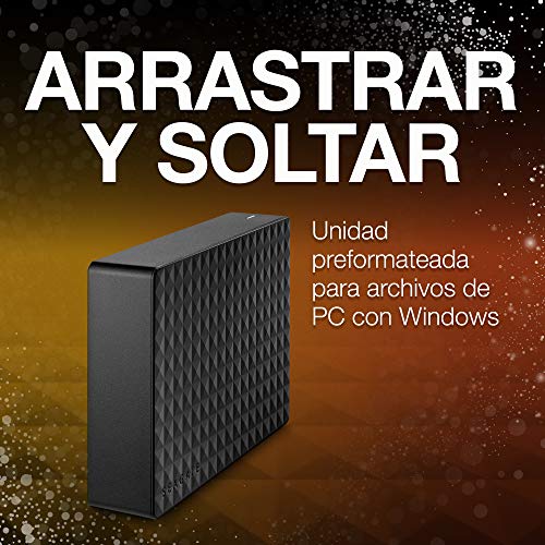 Seagate Expansion Desktop, 16 TB, Disco duro externo, HDD, USB 3.0 para PC, ordenador portátil y Mac y 2 años de servicios Rescue, Amazon Special Edition (STEB16000402)