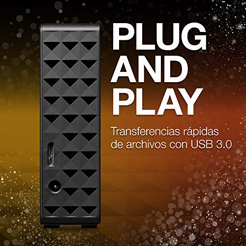 Seagate Expansion Desktop, 4 TB, Disco duro externo, HDD, USB 3.0 para PC, ordenador portátil y Mac, 2 años de servicios Rescue (STEB4000200)