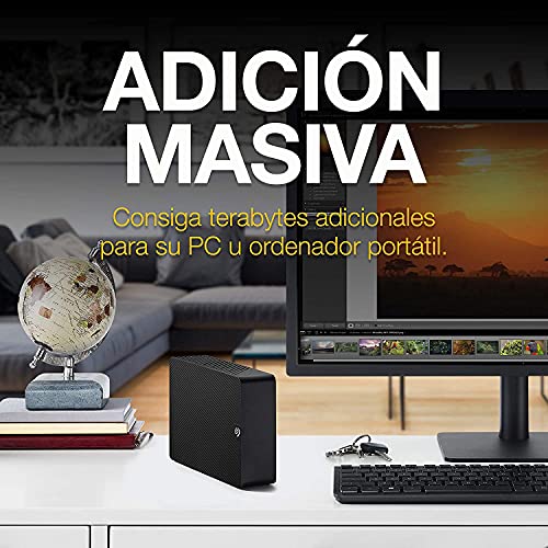 Seagate Expansion Desktop, 4 TB, Unidad De Disco Duro Externa HDD, 3.5", USB 3.0, PC & Notebook, 2 Años Rescue Services (STKP4000400)