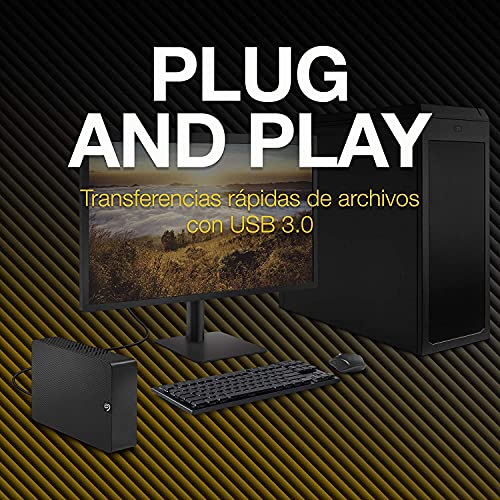 Seagate Expansion Desktop, 4 TB, Unidad De Disco Duro Externa HDD, 3.5", USB 3.0, PC & Notebook, 2 Años Rescue Services (STKP4000400)