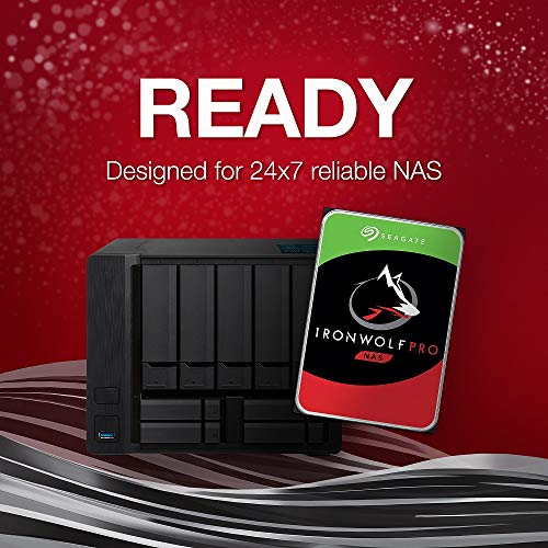 Seagate IronWolf Pro 4TB NAS Internal Hard Drive HDD – 3.5 pulgadas SATA 6Gb/s 7200 RPM 128 MB Cache para RAID Network Attached Storage Data Recovery Service – Frustration Free Packaging (ST4000NE001)