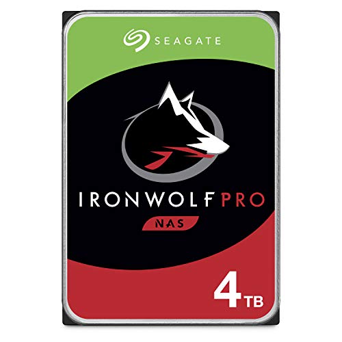 Seagate IronWolf Pro 4TB NAS Internal Hard Drive HDD – 3.5 pulgadas SATA 6Gb/s 7200 RPM 128 MB Cache para RAID Network Attached Storage Data Recovery Service – Frustration Free Packaging (ST4000NE001)