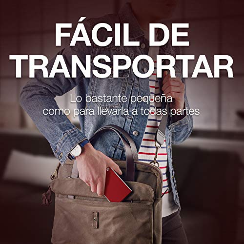 Seagate One Touch, 2 TB, Unidad Disco Duro Externa, Roja, USB 3.0, PC, Mac, Ordenador, 1 año MylioCreate, 4 meses Plan Adobe Creative Cloud Photography, 2 años de servicios Rescue (STKB2000403)