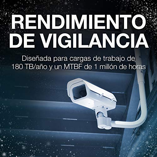 Seagate SkyHawk, 4 TB, Disco Duro Interno De Vigilancia, HDD 3.5" SATA 6 Gb/s, caché 64 MB, DVR, sistema de cámaras de seguridad NVR y 3 años de servicios Rescue (ST4000VX007)