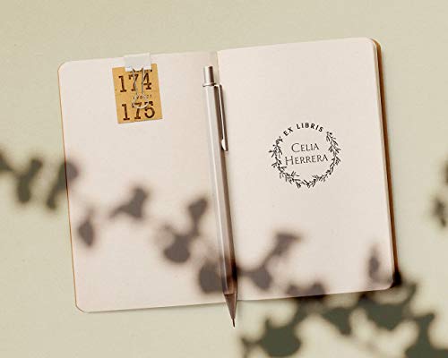 Sello Ex Libris Personalizado de Madera para Libros, 4 Diseños Disponibles, Sello Libros