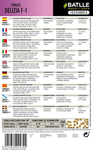 Semillas Hortícolas Híbridas - Tomate Delizia F-1 - Batlle