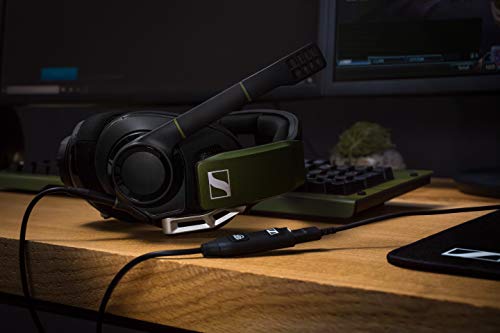 Sennheiser GSP 550 - Microauricular Abierto para PC con Sonido Envolvente, Color Negro y Verde, 1