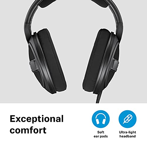 Sennheiser HD 569 - Auriculares de Diadema Cerrados (6.3 mm/3.5 mm, micrófono, Control Remoto), Color Negro