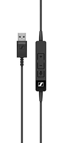 Sennheiser PC 8.2 CHAT, auriculares con cable para casual gaming, e-learning y música, micrófono con cancelación de ruido, control de llamadas, micrófono plegable, alta comodidad: conectividad USB-A