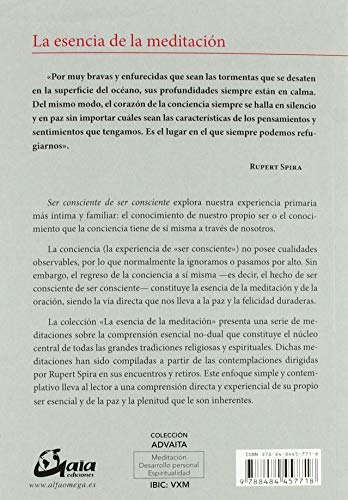 Ser consciente de ser consciente. La vía directa (Advaita)