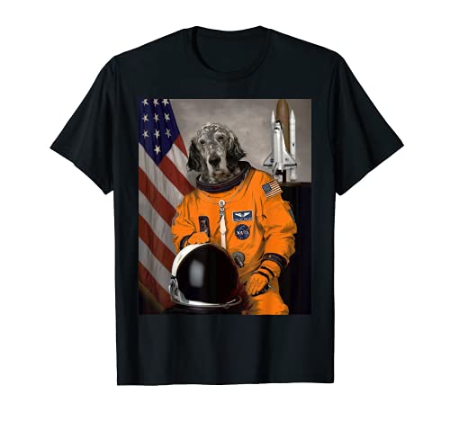 Setter Inglés Astronauta Orgulloso Patriótico Camiseta