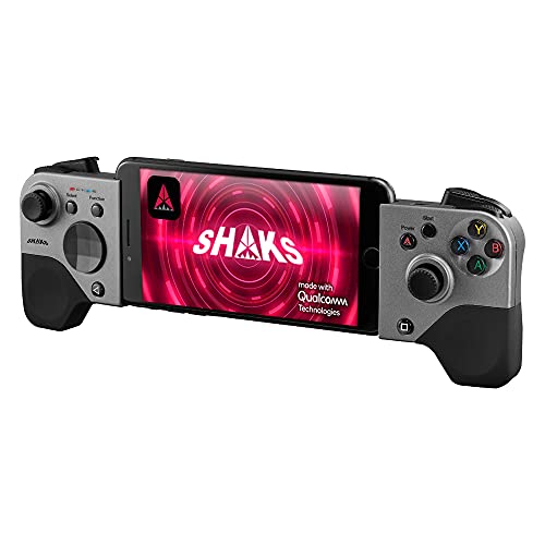 Shaks S5b Controlador de gamepad inalámbrico para Android, Windows, iOS y X-Cloud, Stadia, GeForce - juegos para móvil portátil, impulsado por Qualcomm, incluyendo 3 meses de paso Blacknut Clould Game