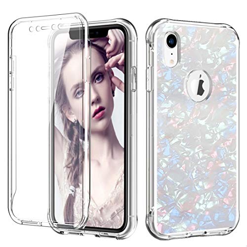 Shangya Funda Protectora del teléfono for el iPhone XR Prueba de Golpes PC + TPU + Endorse Battlefront Pet Protector de la Pantalla (Color : Colorful Shell Pattern)