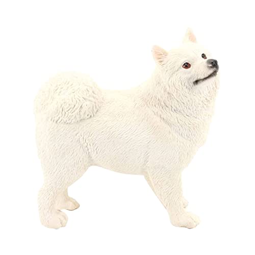 sharprepublic Plástico Samoyedo Modelo de Aprendizaje Miniatura Juego de Figuras de Animales Figuras de acción de Juguete Blanco