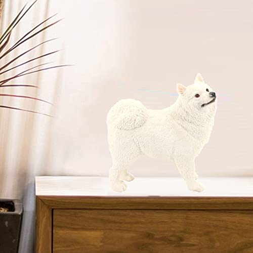 sharprepublic Plástico Samoyedo Modelo de Aprendizaje Miniatura Juego de Figuras de Animales Figuras de acción de Juguete Blanco