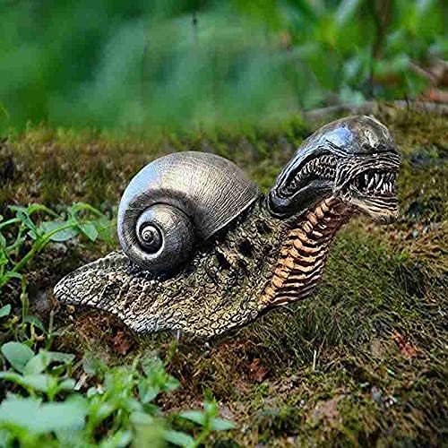SHBV Estatua de jardín de Caracol alienígena,Estatua de Figura de Caracol alienígena,estatuas al Aire Libre de Caracol alienígena,variación de Resina de Caracol xenomorfo,Escultura de Animal,Deco