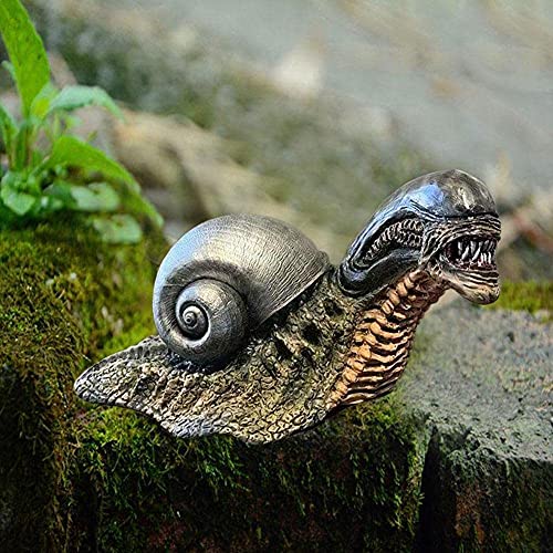 SHBV Estatua de jardín de Caracol alienígena,Estatua de Figura de Caracol alienígena,estatuas al Aire Libre de Caracol alienígena,variación de Resina de Caracol xenomorfo,Escultura de Animal,Deco