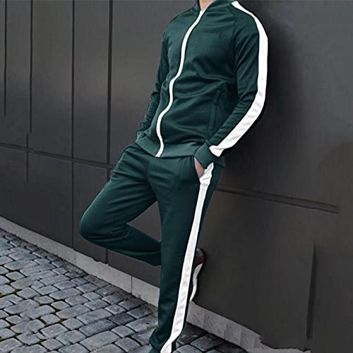 Sheey Moda Conjunto de Sudadera y Pantalones Hombre Hoodie Juego del Calamar Disfraz Calamar Talla Grande Capucha Caliente Ropa Deporte Chandal Completo Deporte Otoño Invierno Fiesta Trabajo
