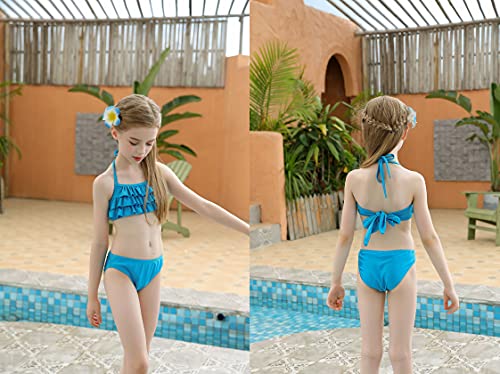 shepretty Cola de Sirena ​Bikini Set 3pcs para Niña de Traje de baño Cosplay,Regalos,Fiestas,R4,130