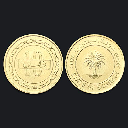 SHFGHJNM Colección de Monedas [Asia] Bahrein 10 Faier Coin Coconut Tree 2000 Moneda Conmemorativa extranjera Km17