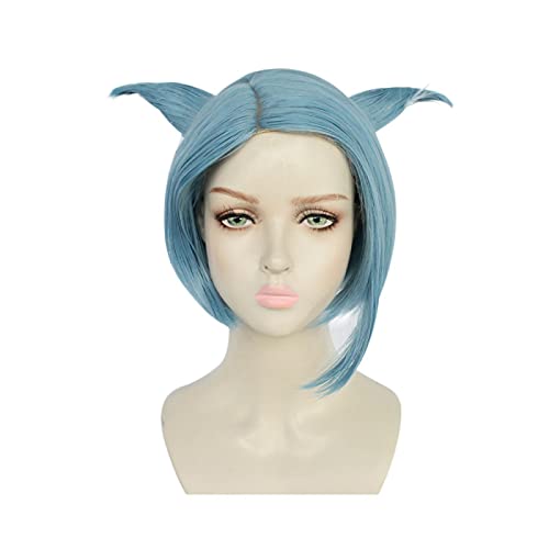 Shingetsu Nagisa Cosplay Wigs Game Danganronpa Another Episode Nagisa Shingetsu Mixed Blue High Temperature Fiber Hair Wig