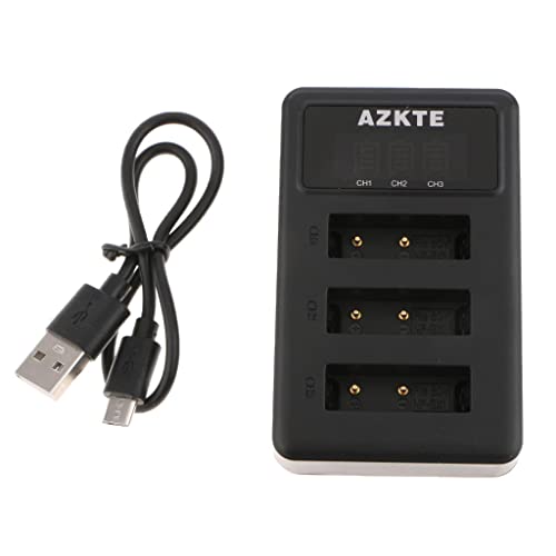 Shiwaki Base de Carga Triple USB NP-BX1 Batería para DSC-RX100 / HX300 / RX1, AS15