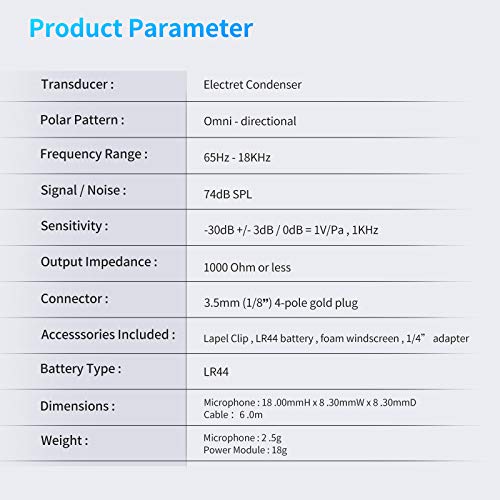 SHOOT BOYA - BY-M1 - Micrófono de condensador Lavalier, de 3,5 mm, con parabrisas AriMic, para smartphones, videocámaras y grabadora DSLR Único