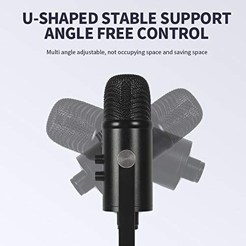 SHOOT U-Shape Studio Recording Condenser Micrófono USB Computadora PC Kit de micrófono con soporte de brazo de metal ajustable Podcast, Studio, Streaming, Broadcast, YouTube, Video