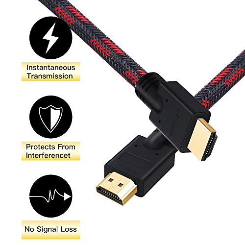 Shuliancable Cable HDMI, Compatible con Ethernet,Retorno de Audio, Compatible con Fire TV, 3D, vídeo 1080p y ARC, Playstation PS3 PC (5m, Black)