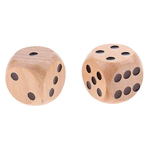 Shuny 10 Pcs Dados de Puntos, Número Mahjong Dados, 16 mm Dados de Madera, Juego de Mesa con Dados, Madera Dados Log Color Punto, Divertido para Aprender el Cálculo Mental y Las Matemáticas Juego