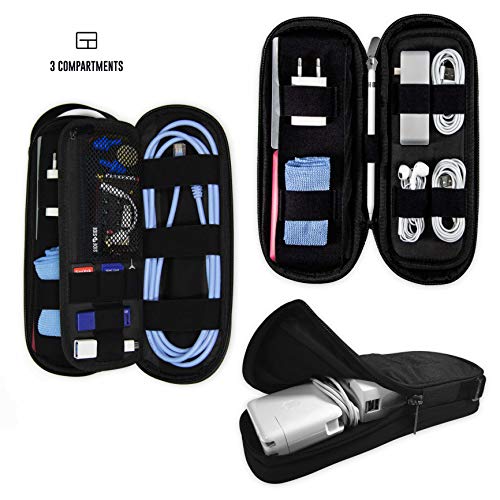 SIDE BY SIDE_Power Packer- Organizador de Viaje para Tecnología - Carcasa para Dispositivos electrónicos y Cables - Bolsa de Equipo EDC (Bordeaux)