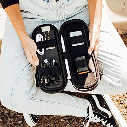 SIDE BY SIDE_Power Packer- Organizador de Viaje para Tecnología - Carcasa para Dispositivos electrónicos y Cables - Bolsa de Equipo EDC (Bordeaux)