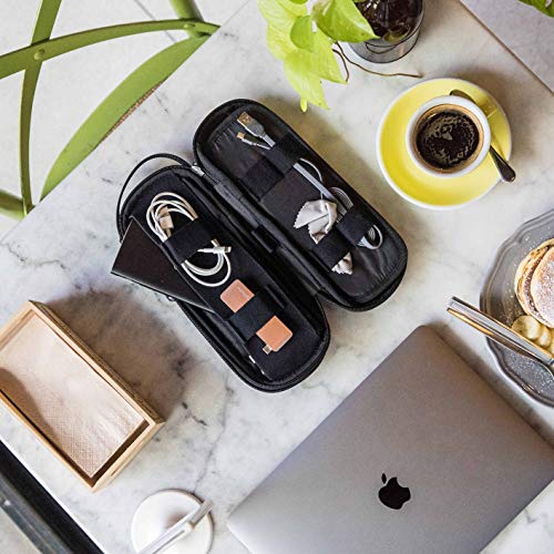 SIDE BY SIDE_Power Packer- Organizador de Viaje para Tecnología - Carcasa para Dispositivos electrónicos y Cables - Bolsa de Equipo EDC (Bordeaux)