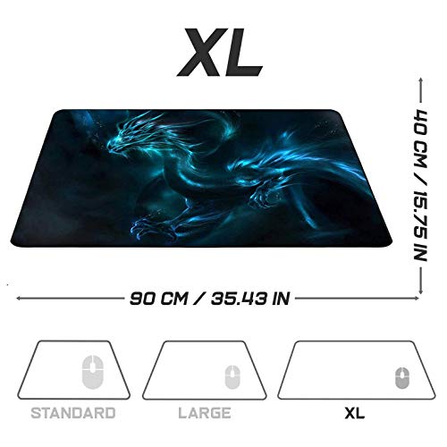 Sidorenko Alfombrilla XXL - Mouse Pad Gaming 900 x 400 mm - Bordes sin Bordes - Antideslizante - Alfombrilla Gaming - Azul