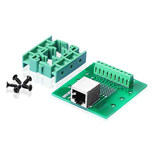SIENOC RJ45 / 8P8C a Tornillo Terminal Breakout Board con Clips de Carril DIN