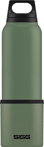 SIGG Hot & Cold Green Leaf Botella térmica (0.75 L), cantimplora termo con aislamiento al vacío y sin sustancias nocivas, botella de acero inoxidable hermética