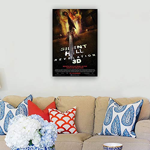 Silent Hill - Póster de película de terror para decoración de sala de estar, lienzo para baño, impresión de pared para cocina, arte giclée (sin marco, 40 x 60 cm)