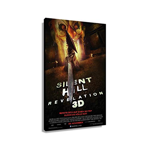 Silent Hill - Póster de película de terror para decoración de sala de estar, lienzo para baño, impresión de pared para cocina, arte giclée (sin marco, 40 x 60 cm)