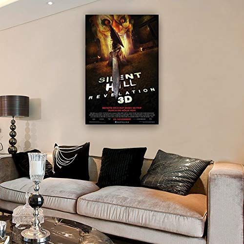 Silent Hill - Póster de película de terror para decoración de sala de estar, lienzo para baño, impresión de pared para cocina, arte giclée (sin marco, 40 x 60 cm)