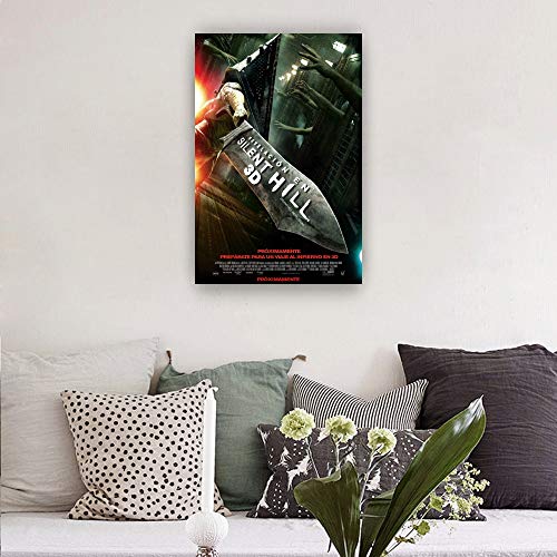 Silent Hill - Póster decorativo de película de terror para cuadros de cocina para pared, pinturas modernas, obras de arte giclée (50 x 75 cm)