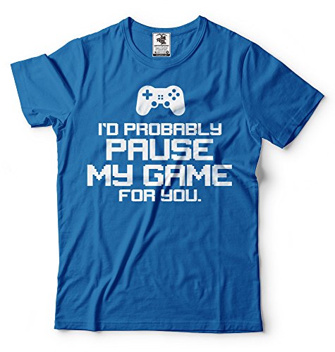 Silk Road Tees Gamer Camiseta de los Hombres de la Consola de Juegos de vídeo Camiseta del Juego de Aficionados a los Videojuegos Divertidos del Regalo de cumpleaños de la Camiseta 3X-Large Azul