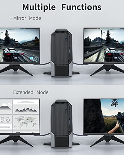 Silkland Cable DisplayPort 144Hz/2m, Admite 4K@60Hz, 2K@144Hz, 2K@165Hz, 3D, Compatible con FreeSync y G-Sync, Cable DisplayPort para 144Hz Monitor, 4K UHD TV, Pantalla y Tarjeta Gráfica para Juegos