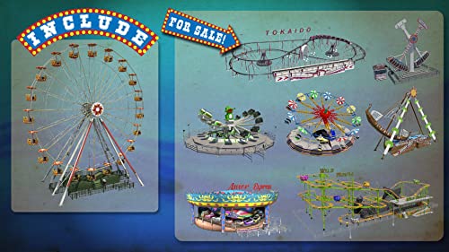 Simulador de parque de atracciones (Roller coasters, Montañas rusas, inverter, noria, La olla tagada, wild mouse, techno jump y más) Incluye una noria gratis!!