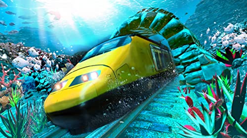 Simulador de tren bala de EE. UU. UnderWater Pro 2019: Aqua Rush Pasajeros que transportan Metro Metro Conductor Tren Sim Adventure Mania