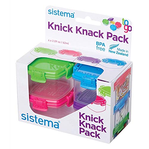 Sistema Knick Knack Mini Pack de contenedores reutilizables, juego de 4