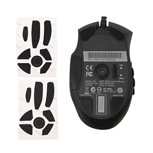 siwetg - 2 juegos de adhesivos para patas de ratón de 0,6 mm de grosor para Razer Naga Epic Hex Hexagram