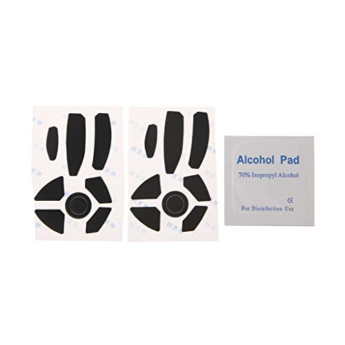 siwetg - 2 juegos de adhesivos para patas de ratón de 0,6 mm de grosor para Razer Naga Epic Hex Hexagram