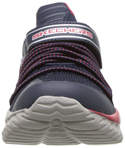 Skechers Nitro Sprint Vector Shift Sneaker para niños, azul (Azul marino/Rojo), 28 EU