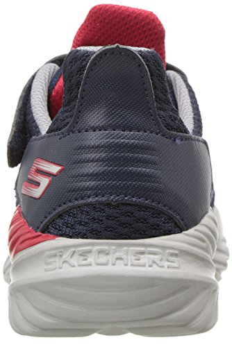 Skechers Nitro Sprint Vector Shift Sneaker para niños, azul (Azul marino/Rojo), 28 EU